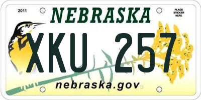 NE license plate XKU257