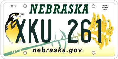 NE license plate XKU261