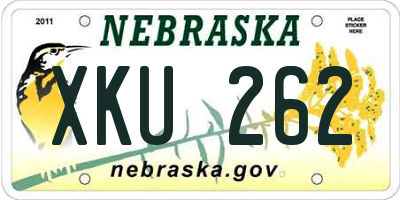 NE license plate XKU262