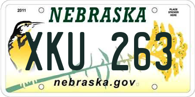 NE license plate XKU263