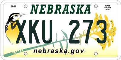 NE license plate XKU273