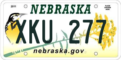 NE license plate XKU277