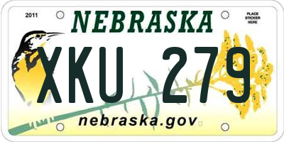 NE license plate XKU279