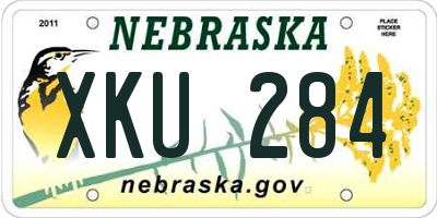 NE license plate XKU284