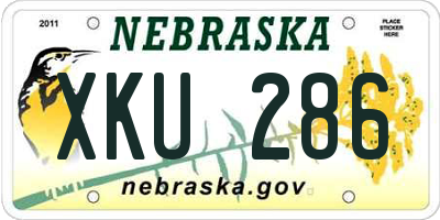 NE license plate XKU286