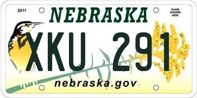 NE license plate XKU291