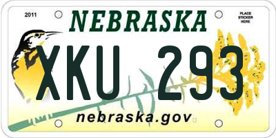 NE license plate XKU293