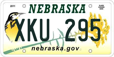 NE license plate XKU295