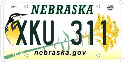 NE license plate XKU311