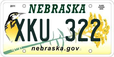 NE license plate XKU322