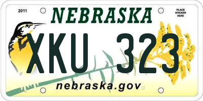 NE license plate XKU323