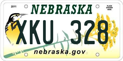 NE license plate XKU328