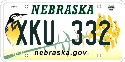 NE license plate XKU332