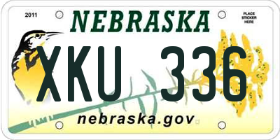 NE license plate XKU336