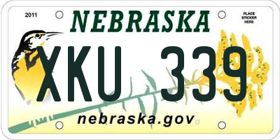 NE license plate XKU339