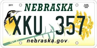 NE license plate XKU357