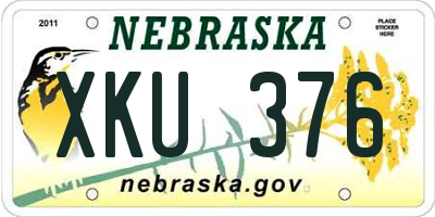 NE license plate XKU376