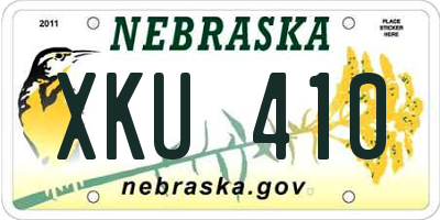 NE license plate XKU410