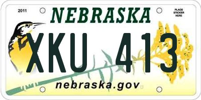NE license plate XKU413