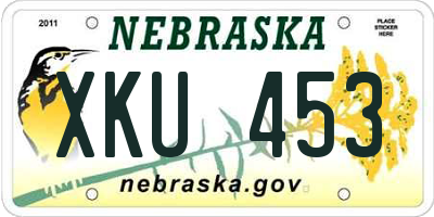 NE license plate XKU453