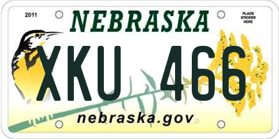 NE license plate XKU466