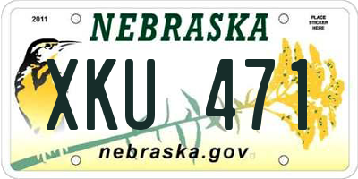 NE license plate XKU471