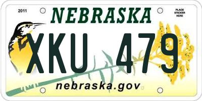 NE license plate XKU479