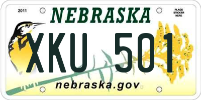NE license plate XKU501