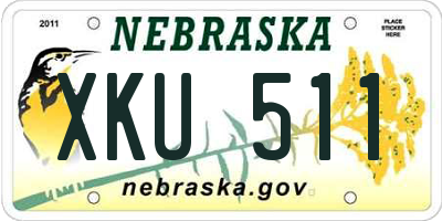 NE license plate XKU511