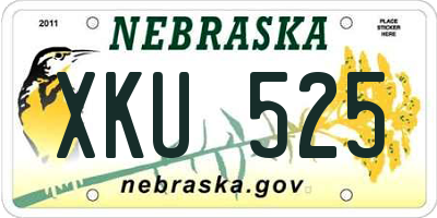 NE license plate XKU525