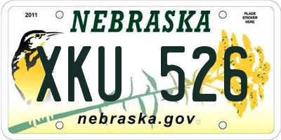 NE license plate XKU526