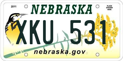 NE license plate XKU531