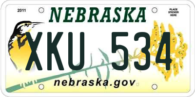 NE license plate XKU534
