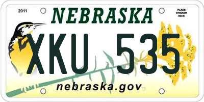 NE license plate XKU535
