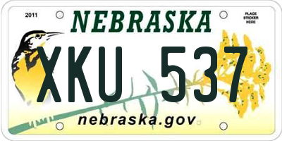 NE license plate XKU537