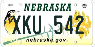 NE license plate XKU542