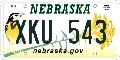 NE license plate XKU543