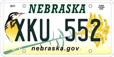 NE license plate XKU552