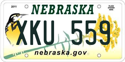 NE license plate XKU559