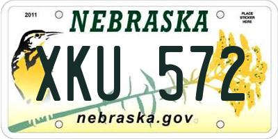 NE license plate XKU572