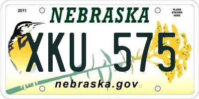 NE license plate XKU575
