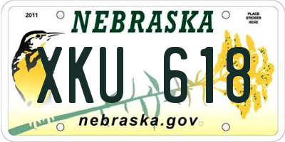 NE license plate XKU618