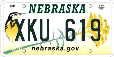 NE license plate XKU619