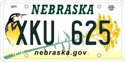 NE license plate XKU625