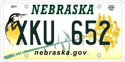 NE license plate XKU652