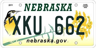 NE license plate XKU662