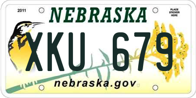 NE license plate XKU679