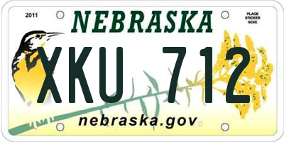 NE license plate XKU712