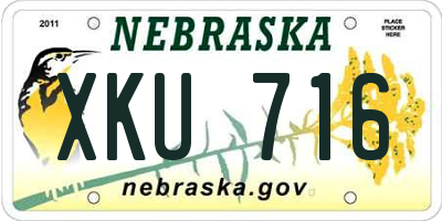 NE license plate XKU716