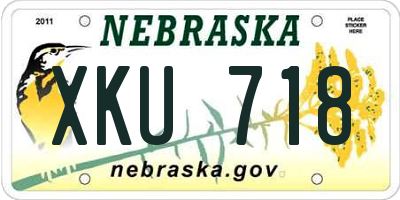 NE license plate XKU718